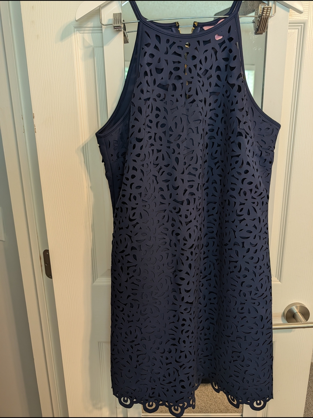 Lilly Pulitzer Pearl Shift Dress In Navy L